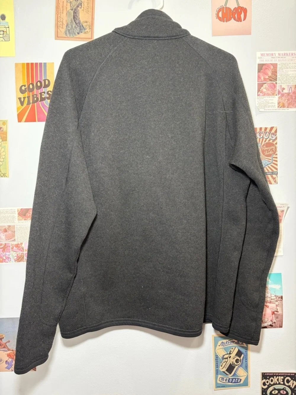 Patagonia Charcoal Gray Quarter-Zip Fleece Pullover with Nexthink Embroidery